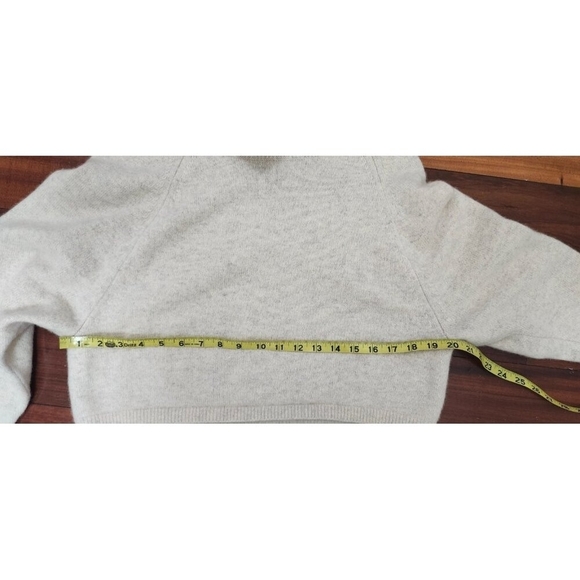 Aritzia Wilfred Free 100% Cashemir Cropped Turtleneck Sweater Oat Beige M - Picture 8 of 12